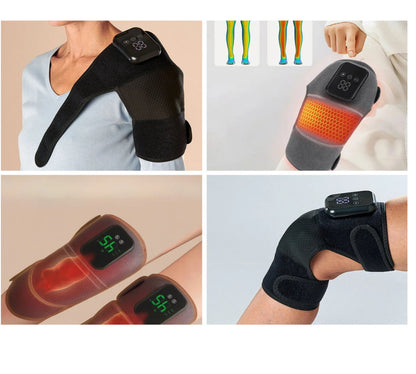 Isıtmalı ve Titreşimli Akıllı Diz Destek Bandı – LED Ekranlı, 3 Modlu, Yüksek Frekans Masajlı Eklem Koruyucu