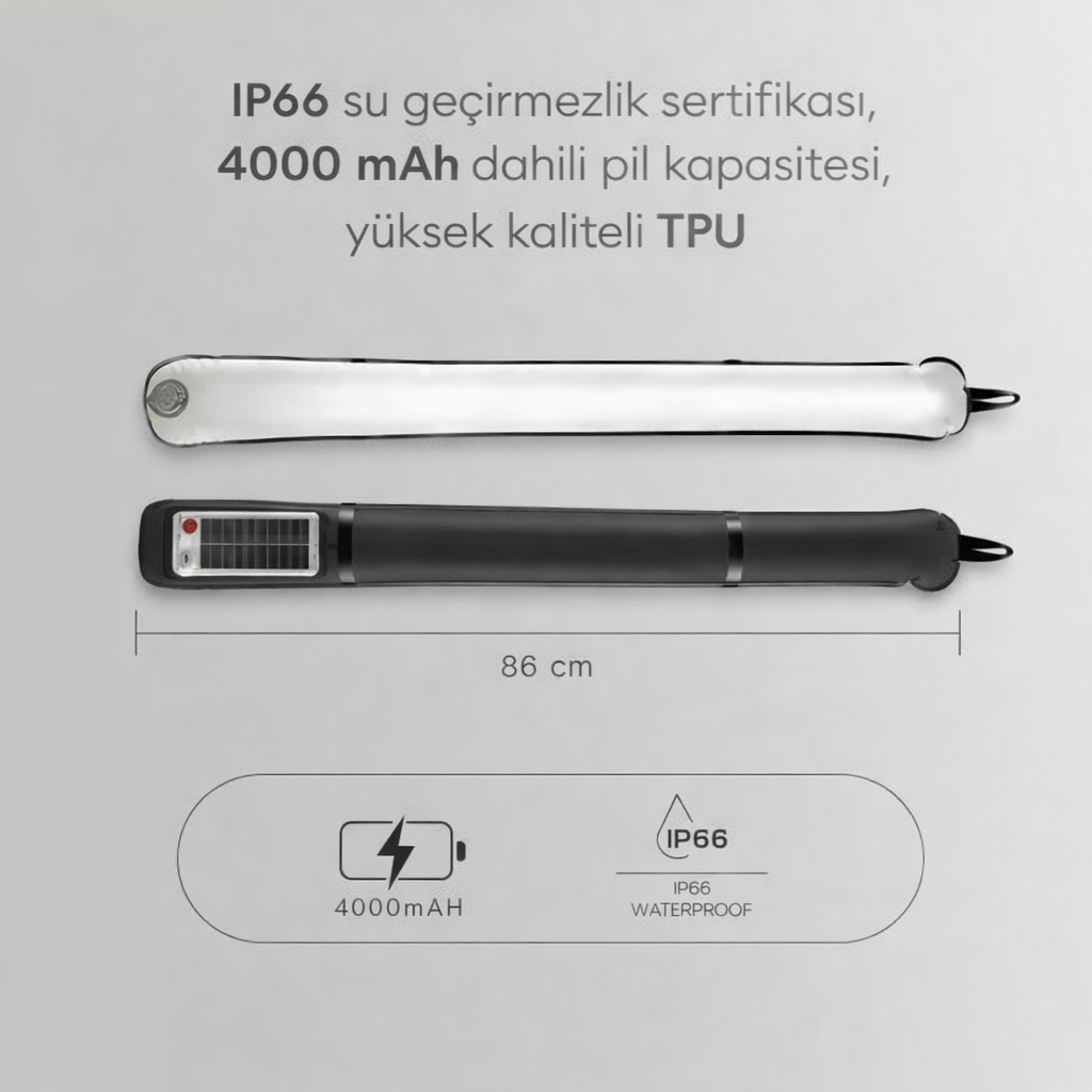 Şişirilebilir LED Işık | Makyaj, Kamp, Fotoğraf & Video Çekimleri İçin Taşınabilir Lamba